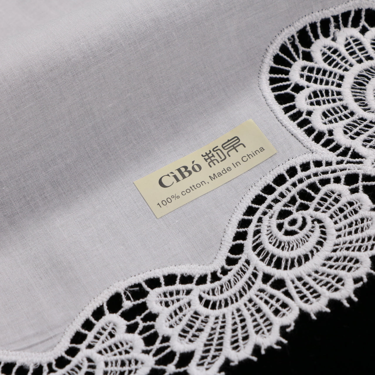 A003: White Wedding Handkerchief Pure Cotton, Soft Ladies Hanky with Crochet Lace, 10 pieces