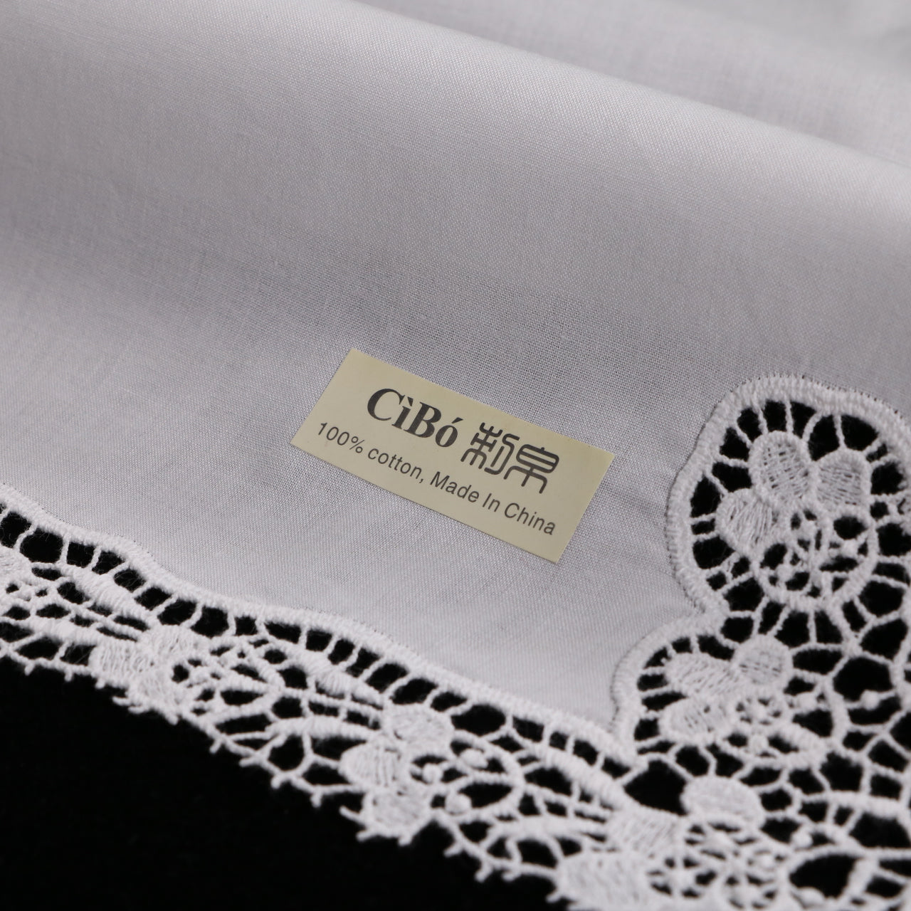 A002: White Wedding Handkerchief Pure Cotton, Soft Ladies Hanky with Crochet Lace, 10 pieces