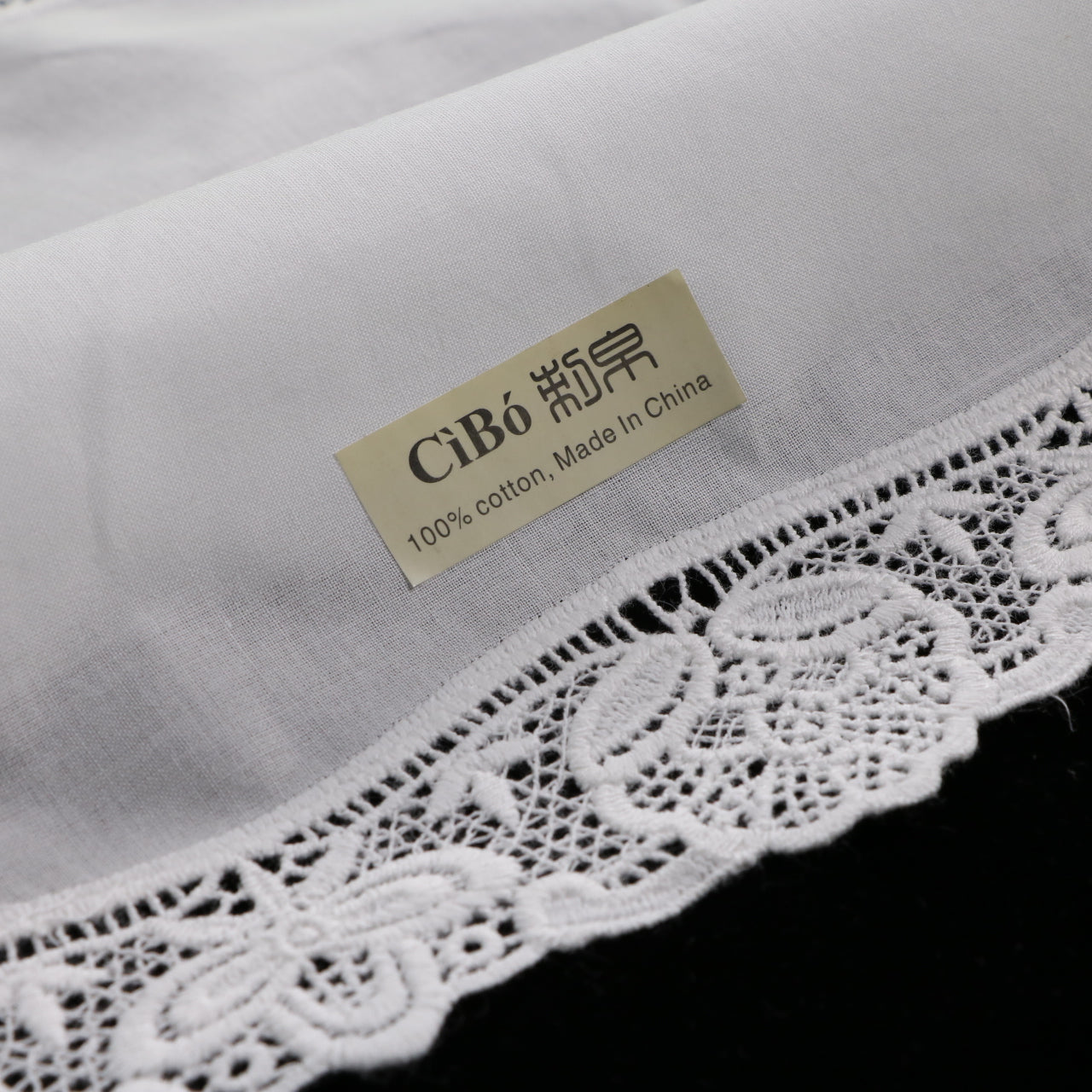 A008: White Wedding Handkerchief Pure Cotton, Soft Ladies Hanky with Crochet Lace, 10 pieces