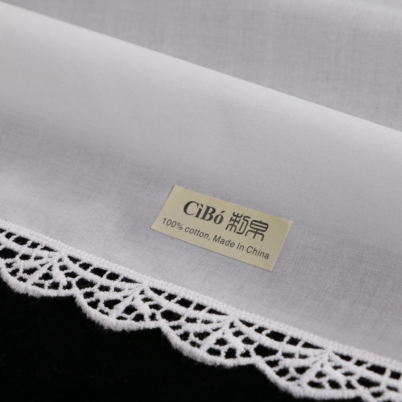 D003: White Wedding Handkerchief Pure Cotton, Soft Ladies Hanky with Crochet Lace, 10 pieces